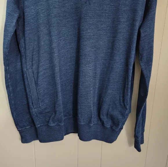 Celtic & Co blue crewneck sweatshirt garment dyed pockets S - Picture 3 of 11